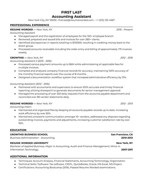 Accounting Assistant Resume Examples for 2024 